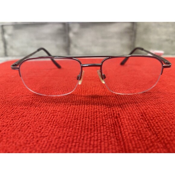 Stetson Zyloware 058 Eyeglass Frame Only XL-19 Mens Silver Half Rim Square 56-18 - Picture 4 of 9